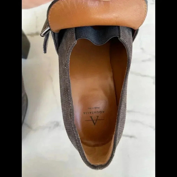 Aquatalia Womens Loreen Gray Loafer Heel shoes 9.5 - Picture 10 of 12
